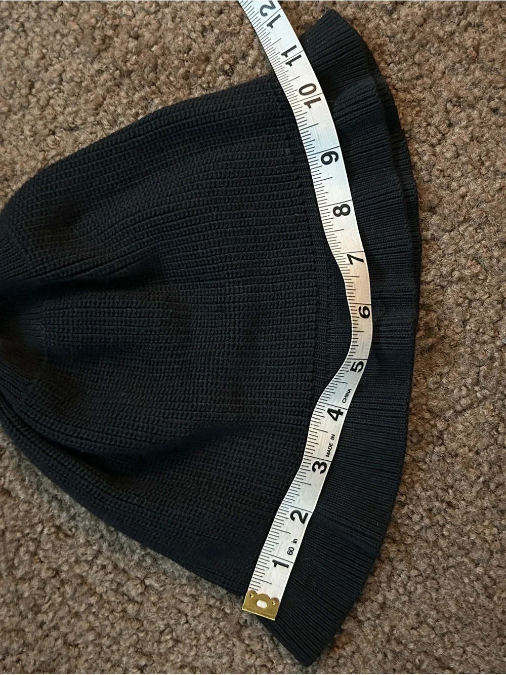 Black Pom Pom Knit Beanie